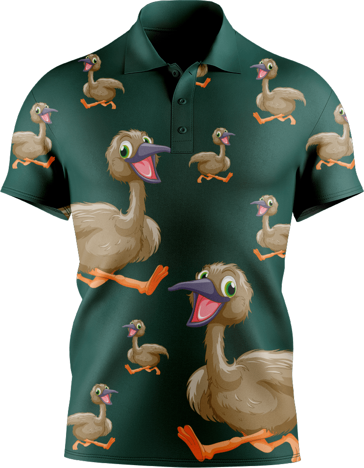 Effie Emu Men's Short Sleeve Polo - fungear.com.au
