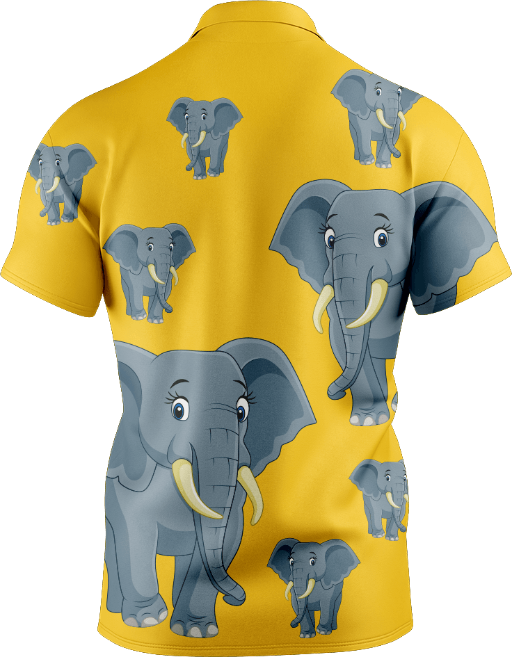 Ellie Elephant Men's Short Sleeve Polo - fungear.com.au