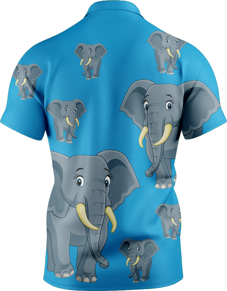 Ellie Elephant Men's Short Sleeve Polo - fungear.com.au