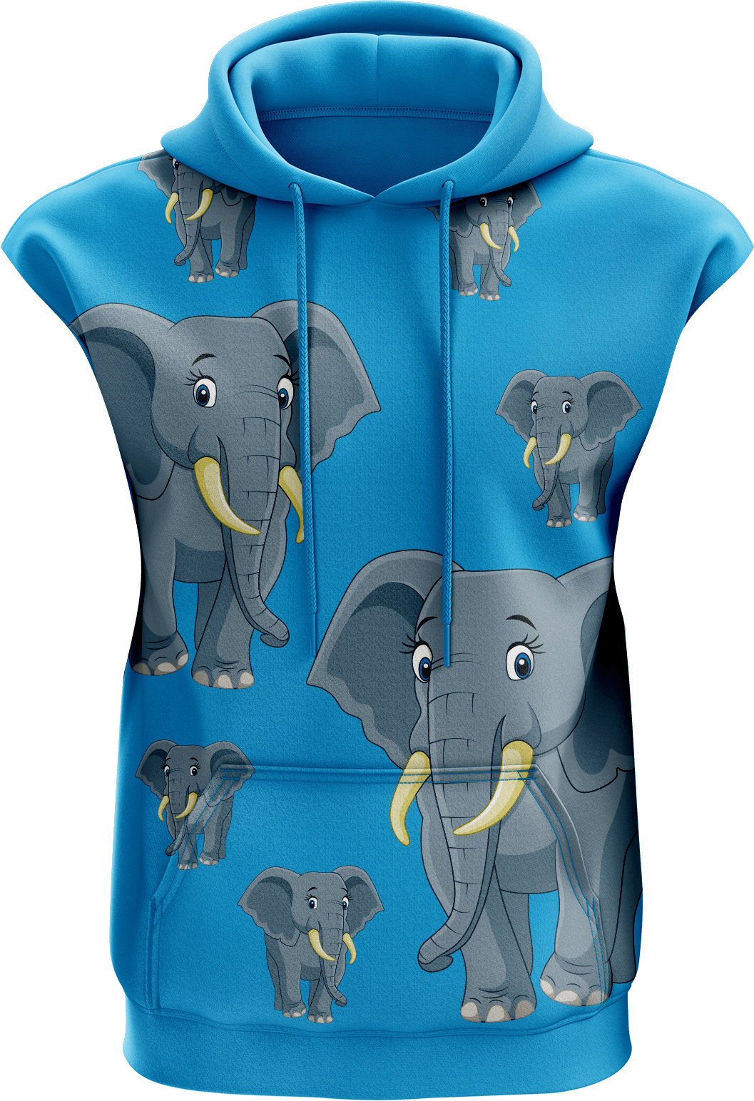 Ellie Elephant Sleeveless Hoodie - fungear.com.au