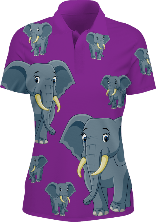 Ellie Elephant Women's Polo - fungear.com.au