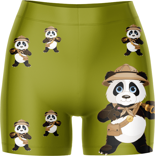 Explorer Panda Ladies Gym Shorts - fungear.com.au