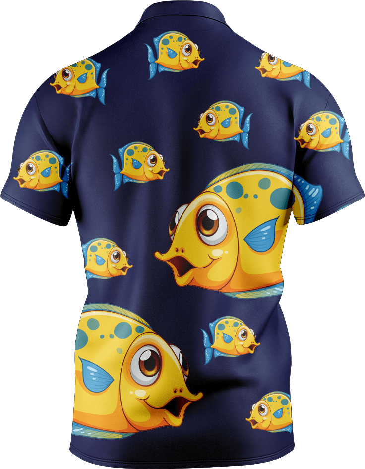 Fish out of water Men's Short Sleeve Polo - fungear.com.au