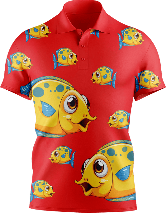 Fish out of water Men's Short Sleeve Polo - fungear.com.au