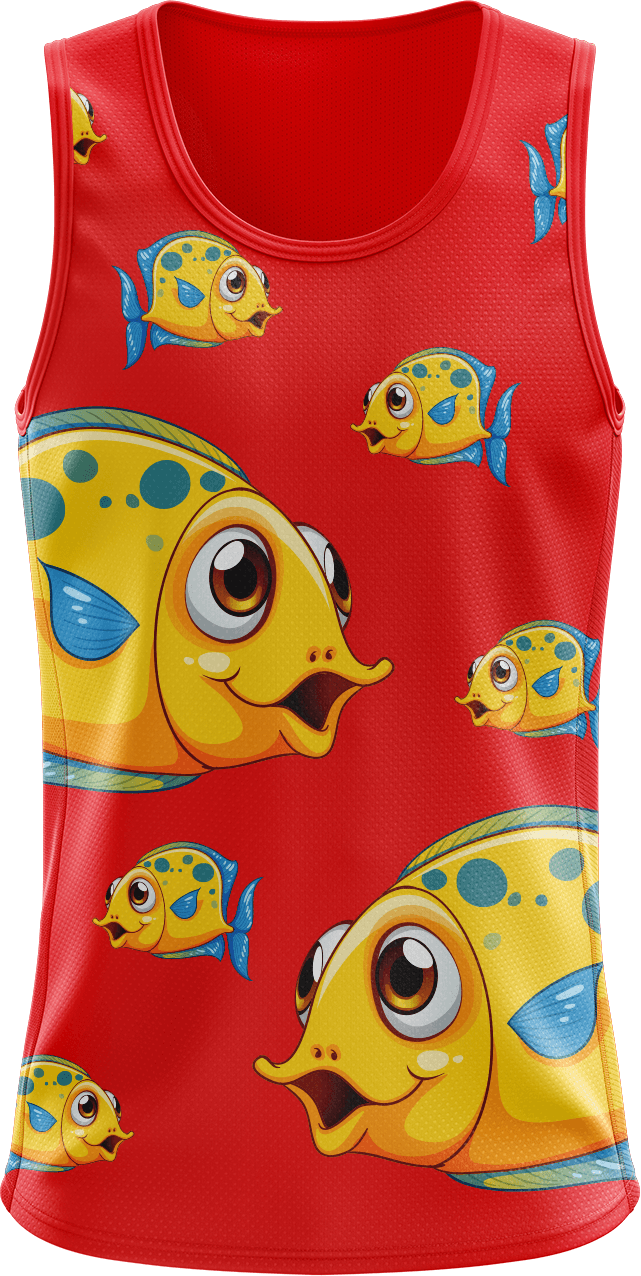 Fish Out Of Water Singlets - fungear.com.au