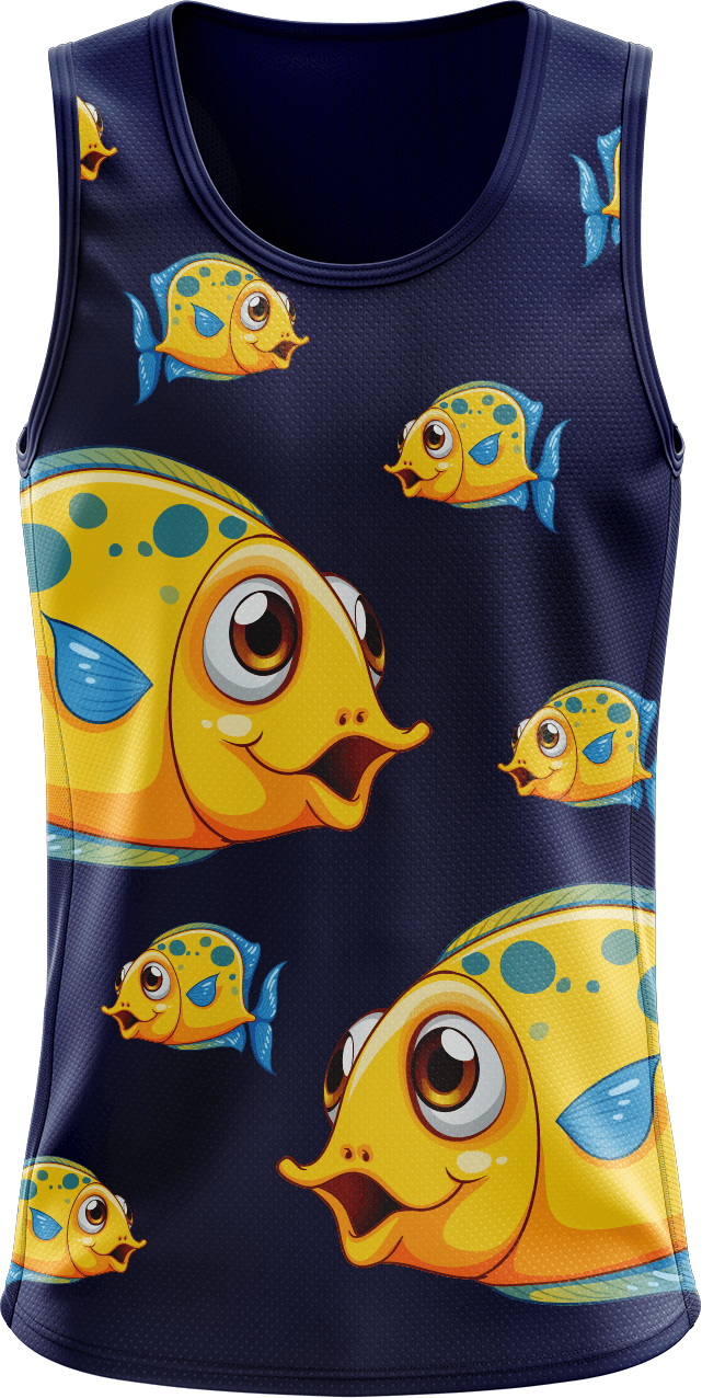 Fish Out Of Water Singlets - fungear.com.au