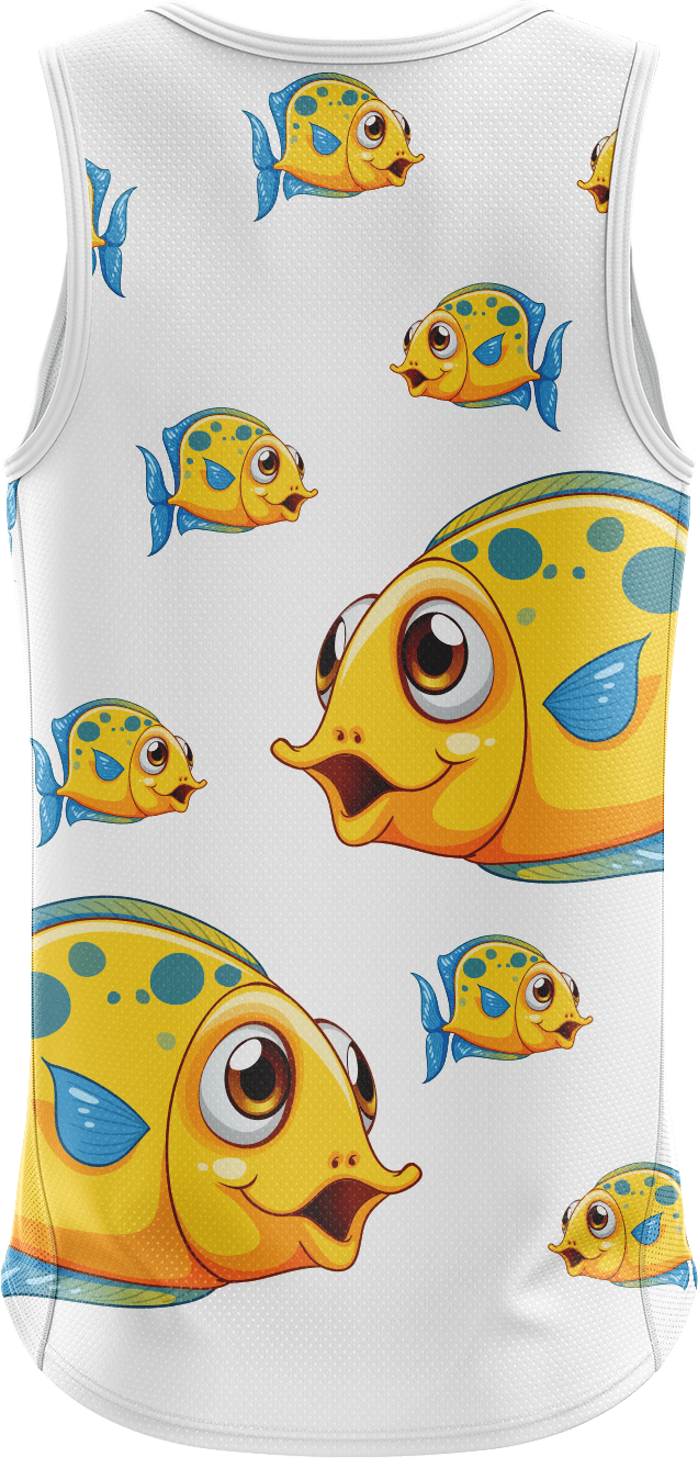 Fish Out Of Water Singlets - fungear.com.au