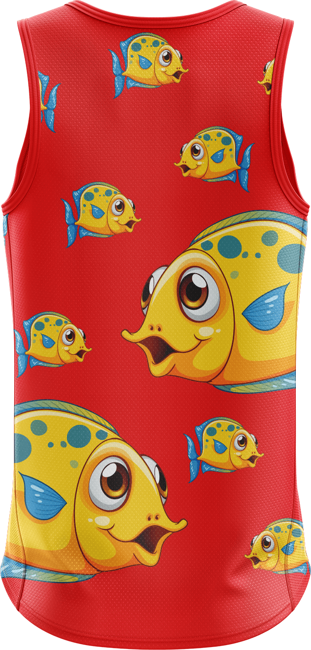 Fish Out Of Water Singlets - fungear.com.au