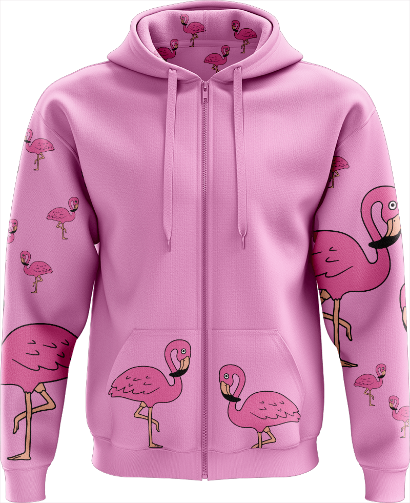 Flamingo Full Zip Hoodies Jacket - fungear.com.au