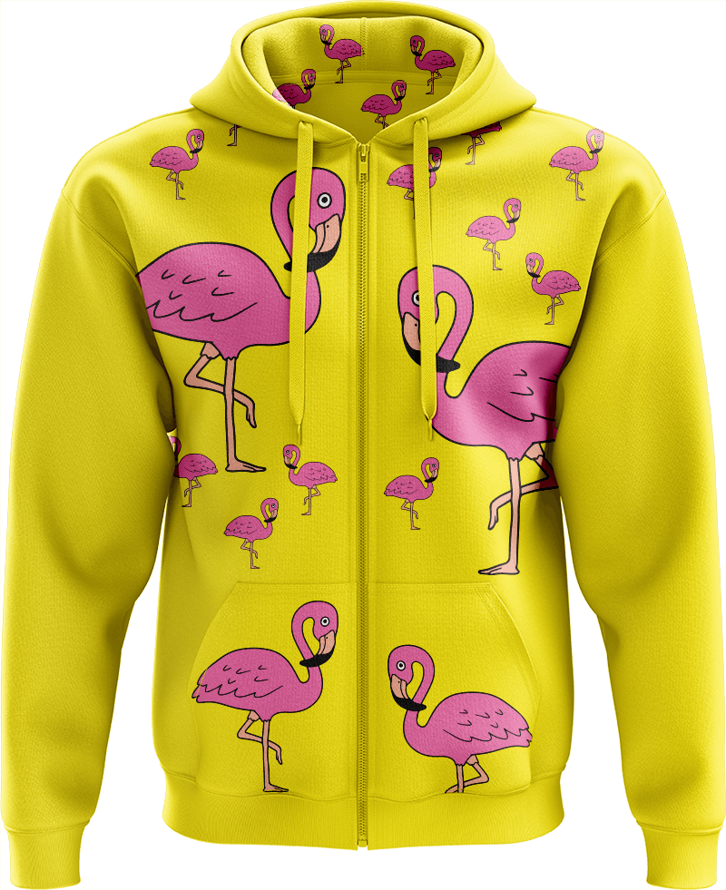 Flamingo Full Zip Hoodies Jacket - fungear.com.au