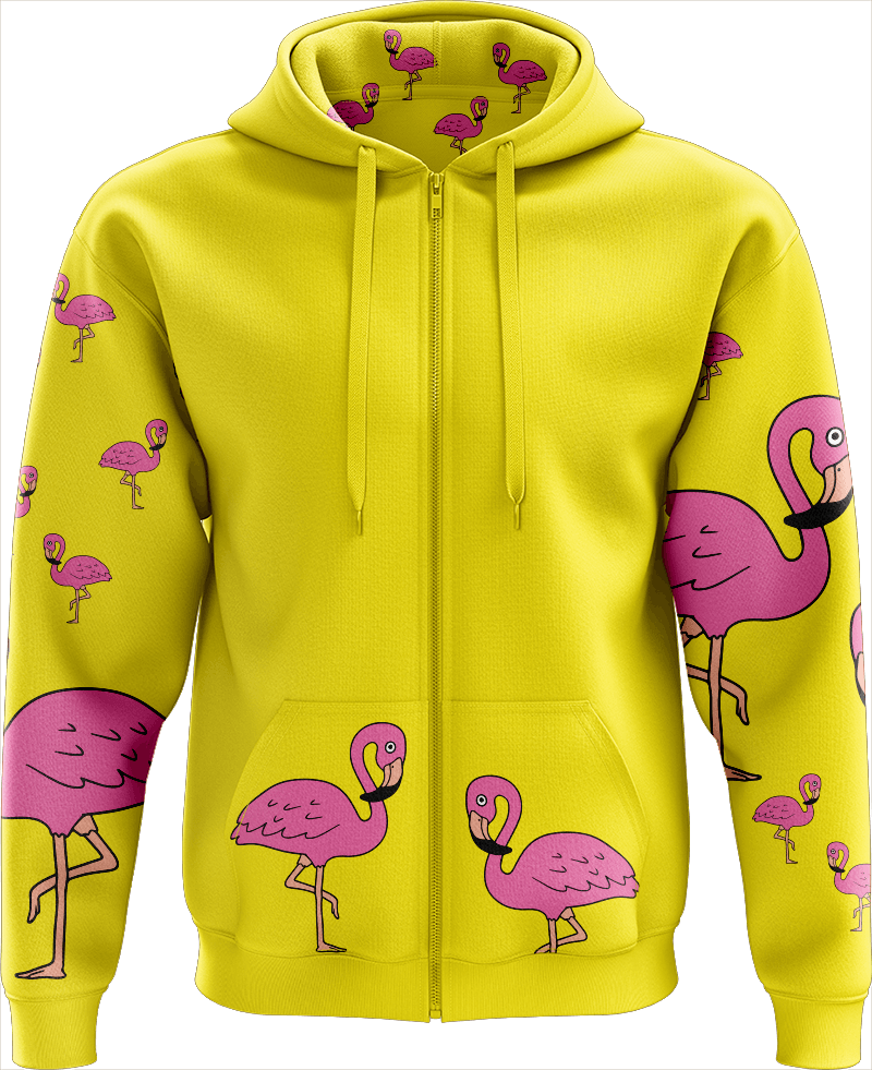 Flamingo Full Zip Hoodies Jacket - fungear.com.au