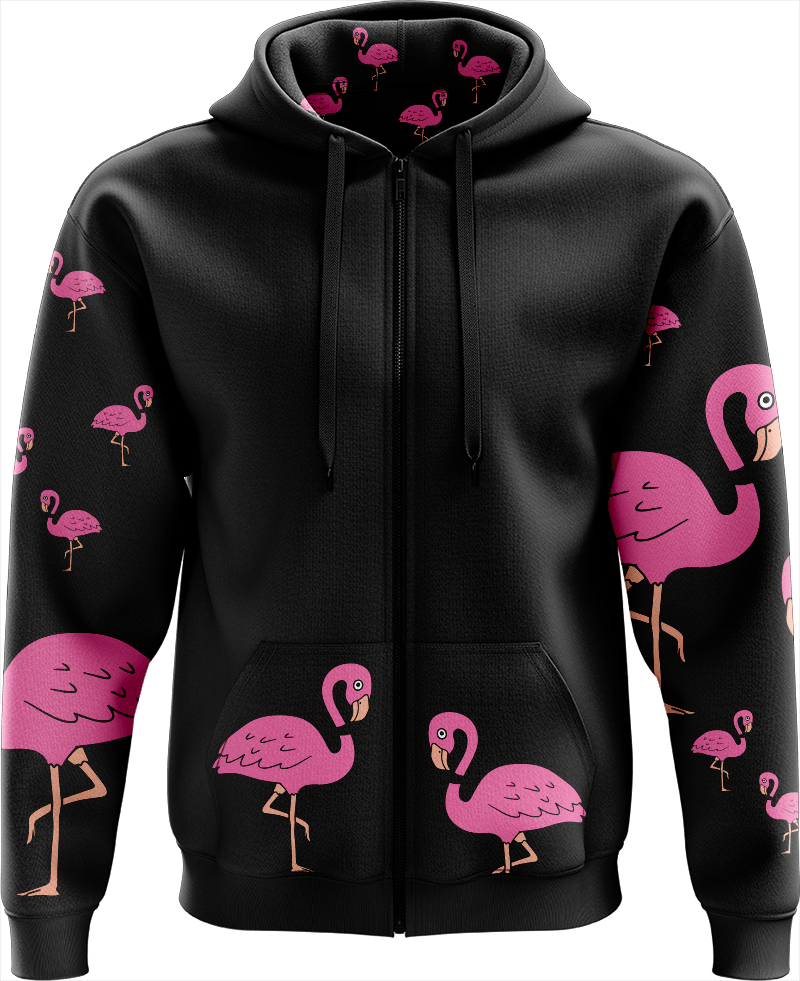 Flamingo Full Zip Hoodies Jacket - fungear.com.au