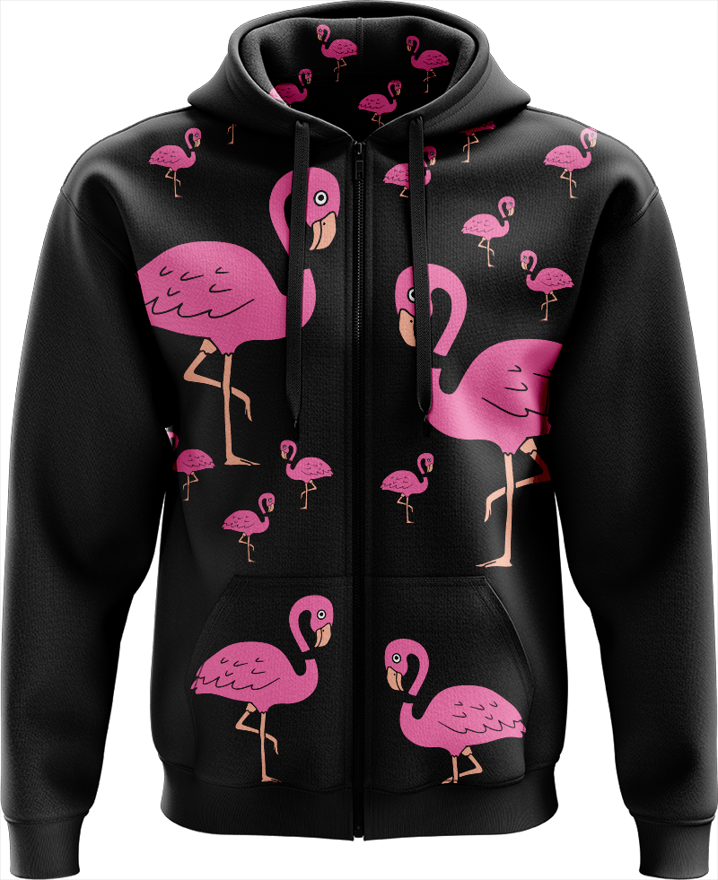 Flamingo Full Zip Hoodies Jacket - fungear.com.au