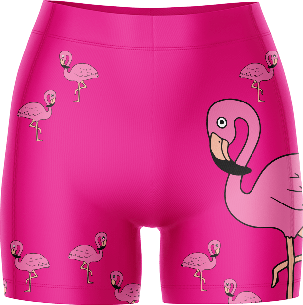 Flamingo Ladies Gym Shorts - fungear.com.au