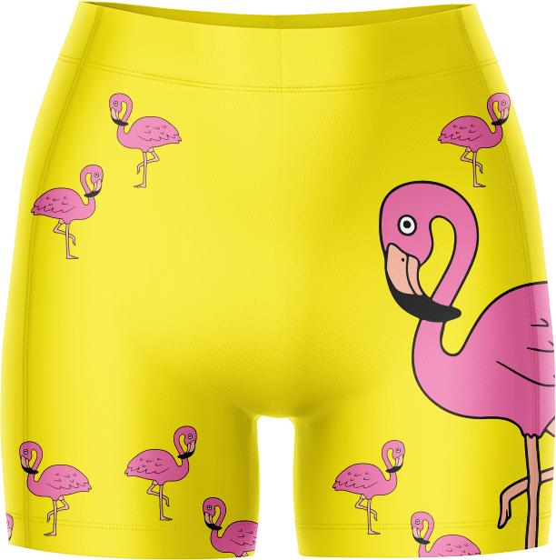Flamingo Ladies Gym Shorts - fungear.com.au