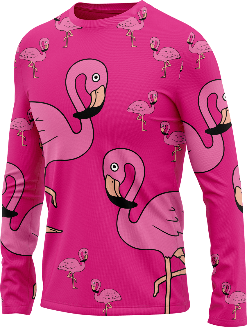 Flamingo Rash T-Shirt Long Sleeve - fungear.com.au