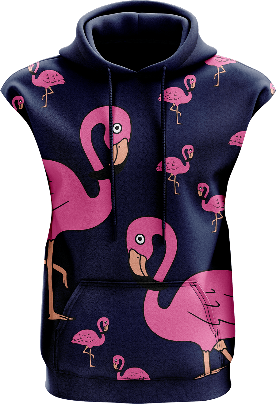 Flamingo Sleeveless Hoodie - fungear.com.au