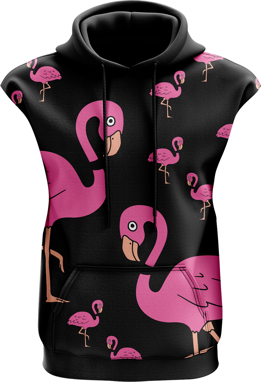 Flamingo Sleeveless Hoodie - fungear.com.au