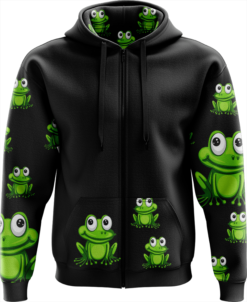 Freaky Frog Full Zip Hoodies Jacket - fungear.com.au