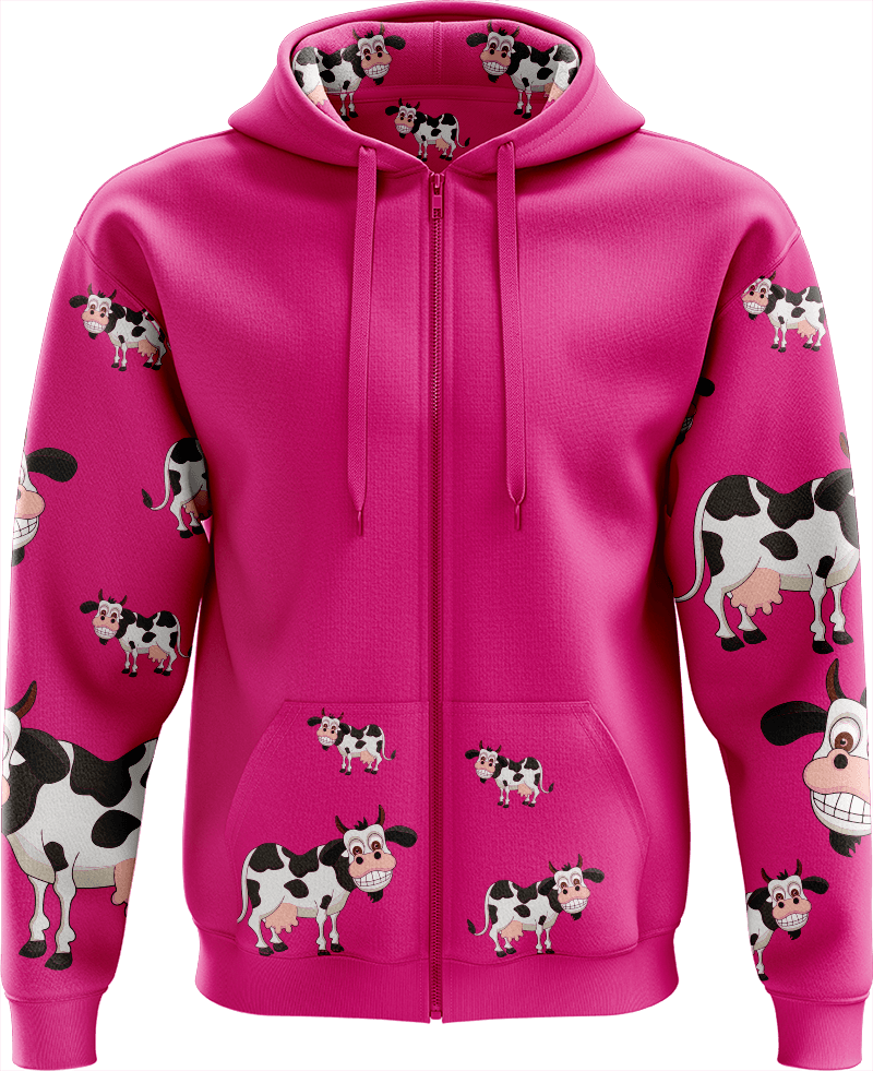 Fussy Cow Full Zip Hoodies Jacket - fungear.com.au