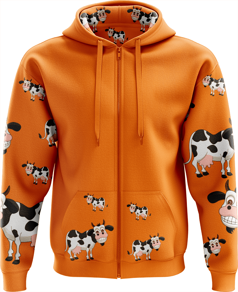 Fussy Cow Full Zip Hoodies Jacket - fungear.com.au