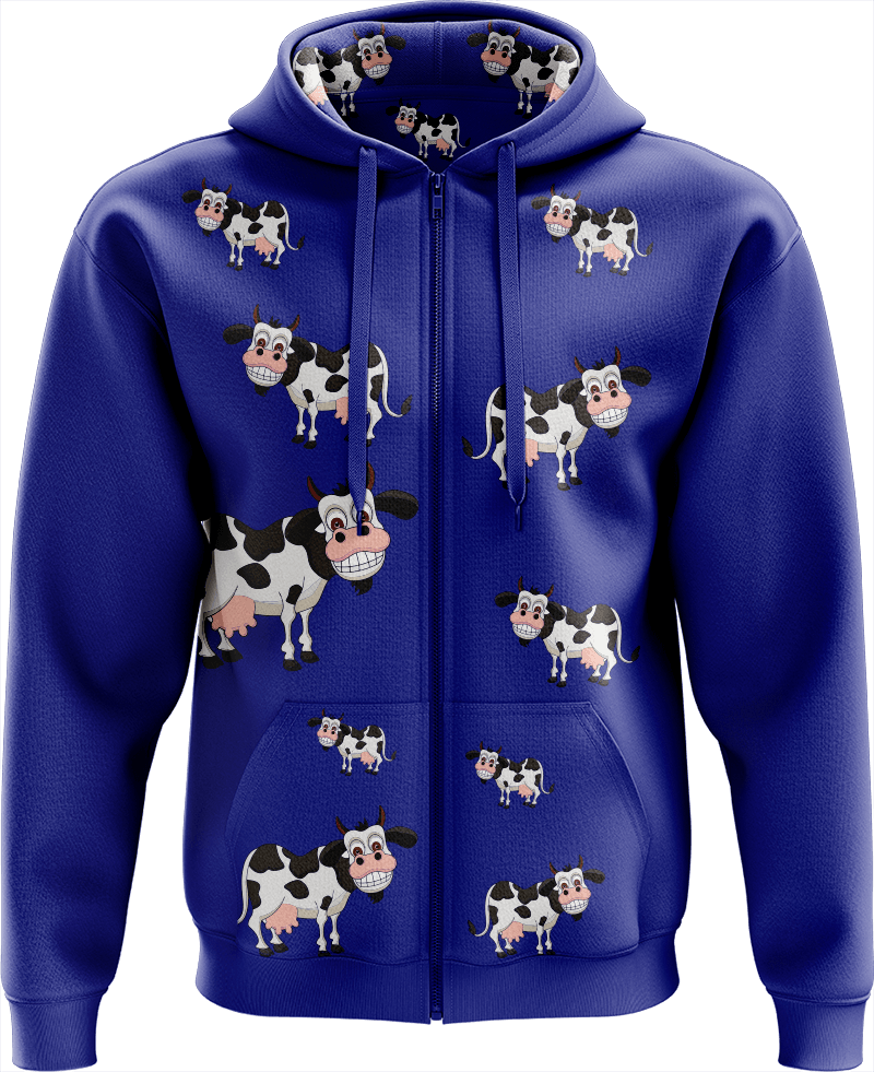 Fussy Cow Full Zip Hoodies Jacket - fungear.com.au