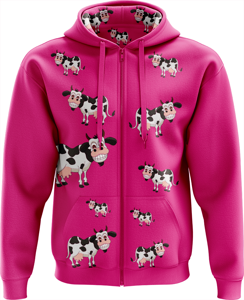 Fussy Cow Full Zip Hoodies Jacket - fungear.com.au