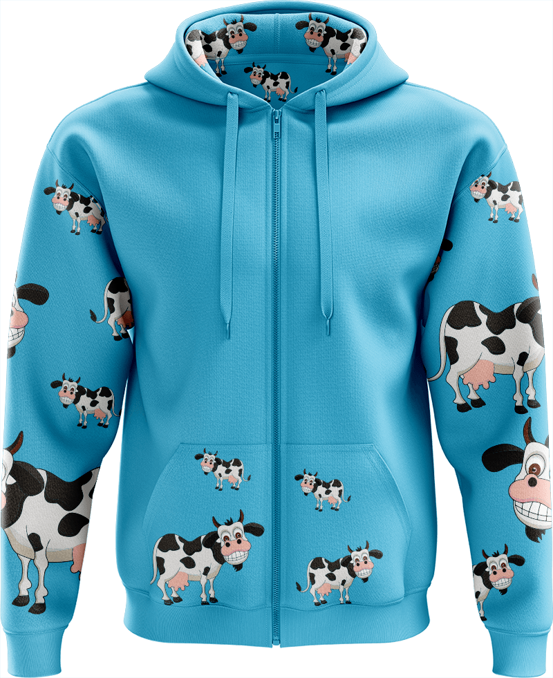 Fussy Cow Full Zip Hoodies Jacket - fungear.com.au