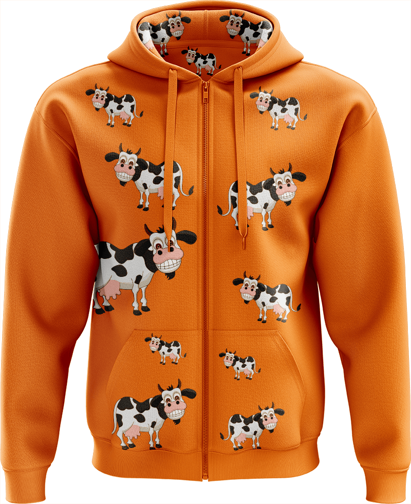 Fussy Cow Full Zip Hoodies Jacket - fungear.com.au