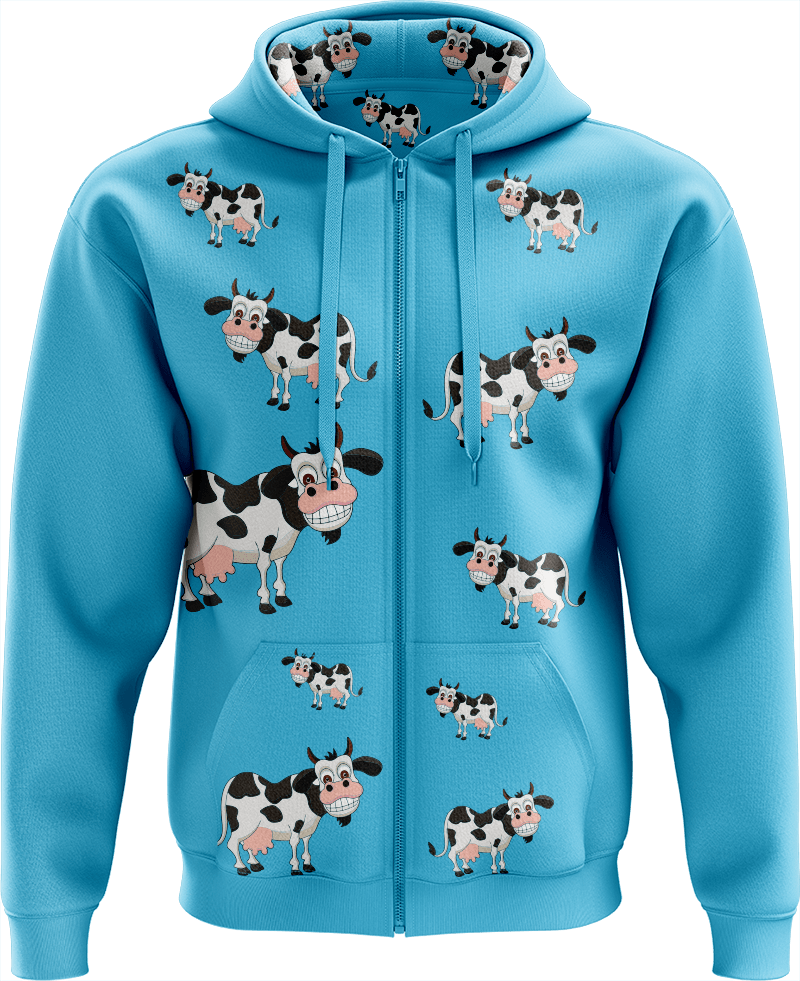 Fussy Cow Full Zip Hoodies Jacket - fungear.com.au