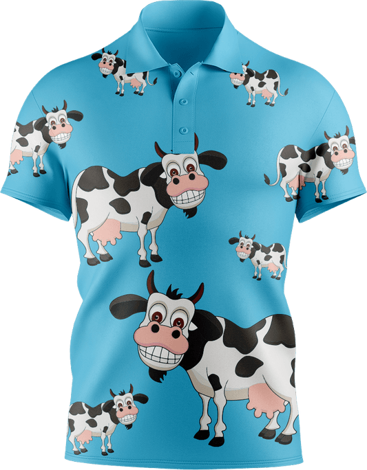 Fussy Cow Men's Short Sleeve Polo - fungear.com.au