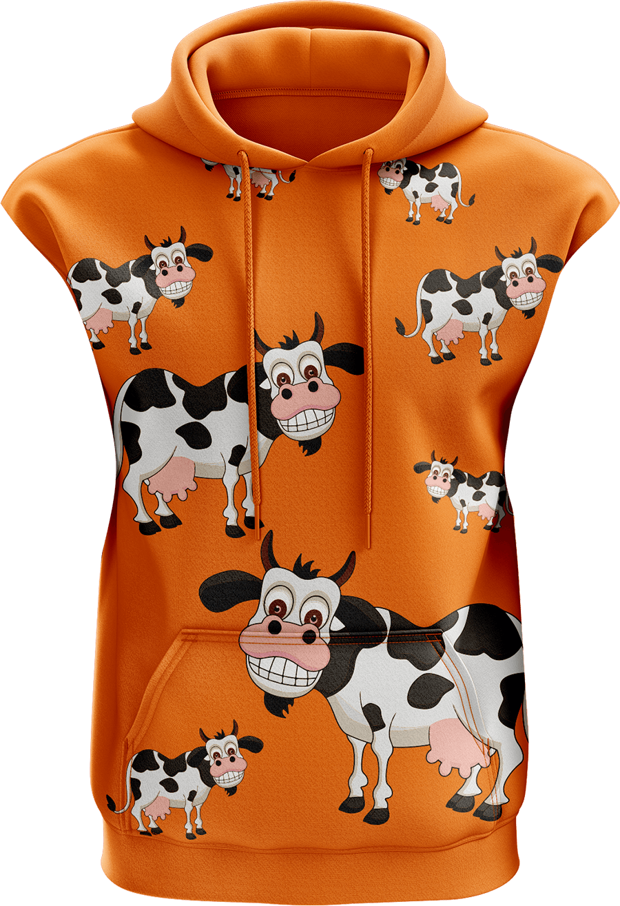 Fussy Cow Sleeveless Hoodie - fungear.com.au