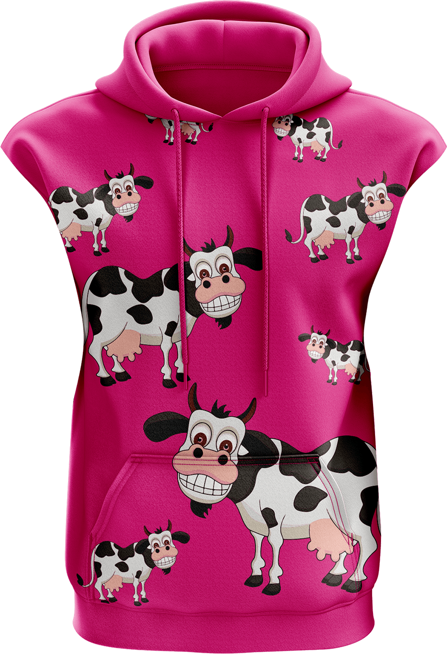 Fussy Cow Sleeveless Hoodie - fungear.com.au