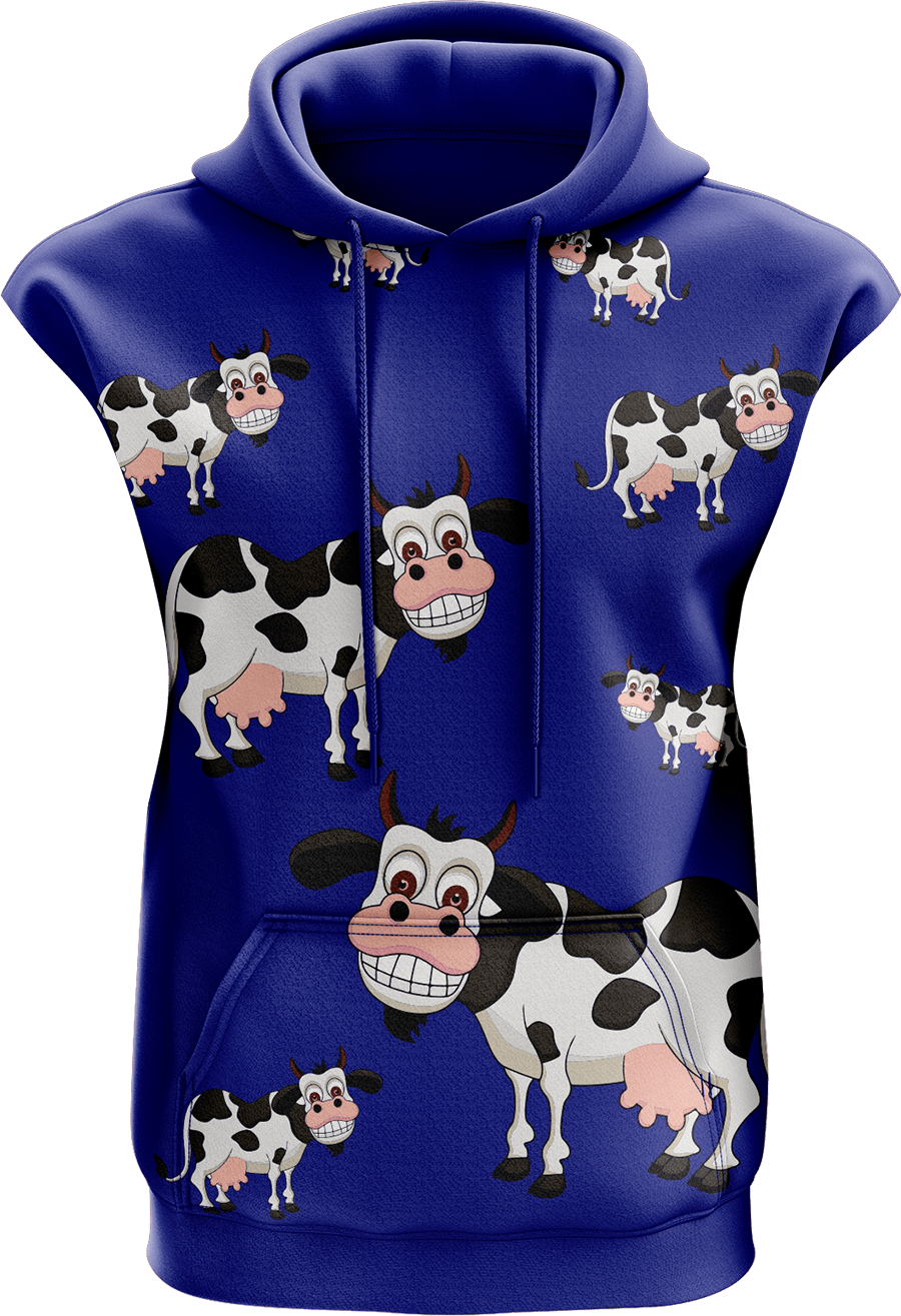 Fussy Cow Sleeveless Hoodie - fungear.com.au