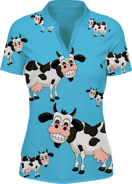 Fussy Cow Women's Polo - fungear.com.au