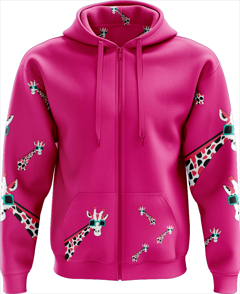 Gigi Giraffe Full Zip Hoodies Jacket - fungear.com.au