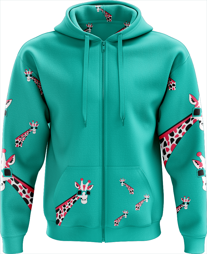 Gigi Giraffe Full Zip Hoodies Jacket - fungear.com.au