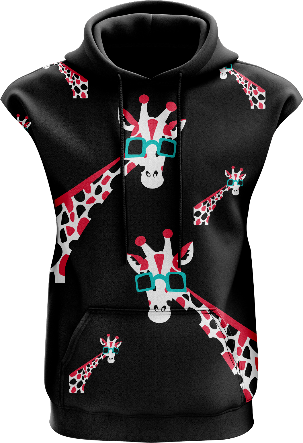 Gigi Giraffe Sleeveless Hoodie - fungear.com.au