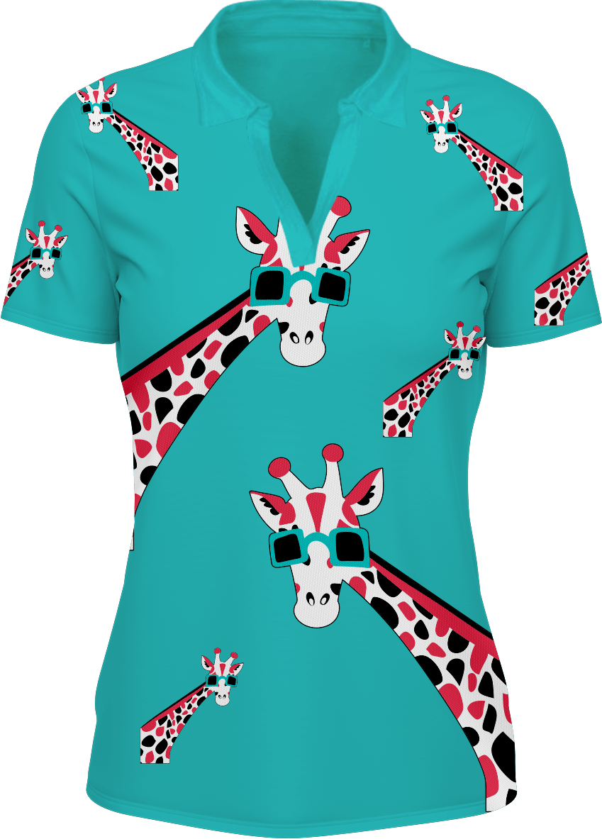 Gigi Giraffe Women's Polo - fungear.com.au
