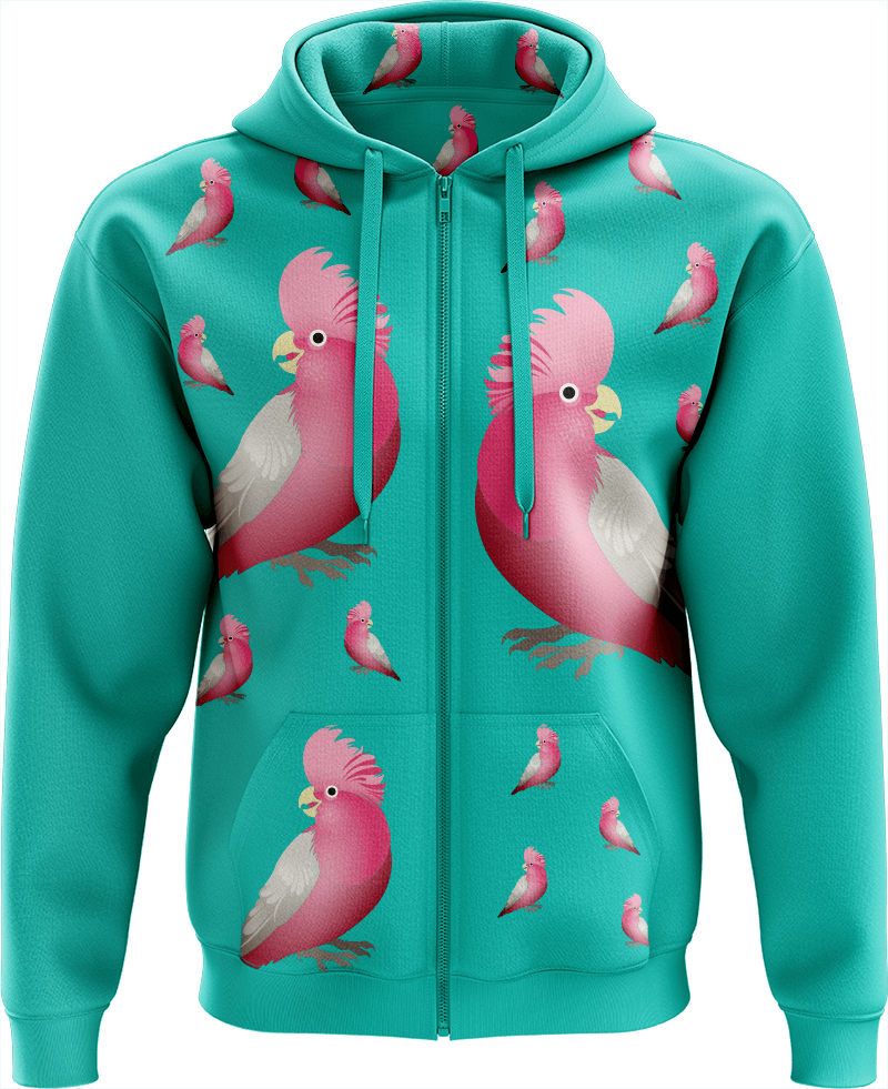 Glama Galah Full Zip Hoodies Jacket - fungear.com.au