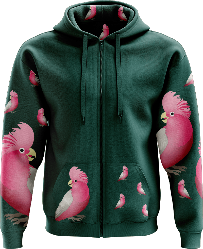 Glama Galah Full Zip Hoodies Jacket - fungear.com.au