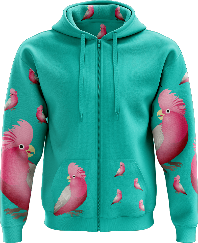 Glama Galah Full Zip Hoodies Jacket - fungear.com.au