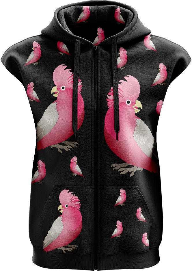 Glama Galah Full Zip Sleeveless Hoodie Jackets - fungear.com.au
