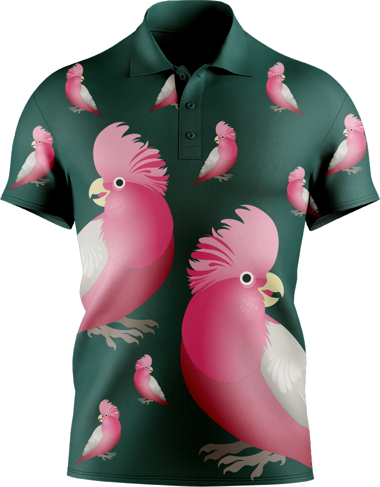 Glama Galah Men's Short Sleeve Polo - fungear.com.au