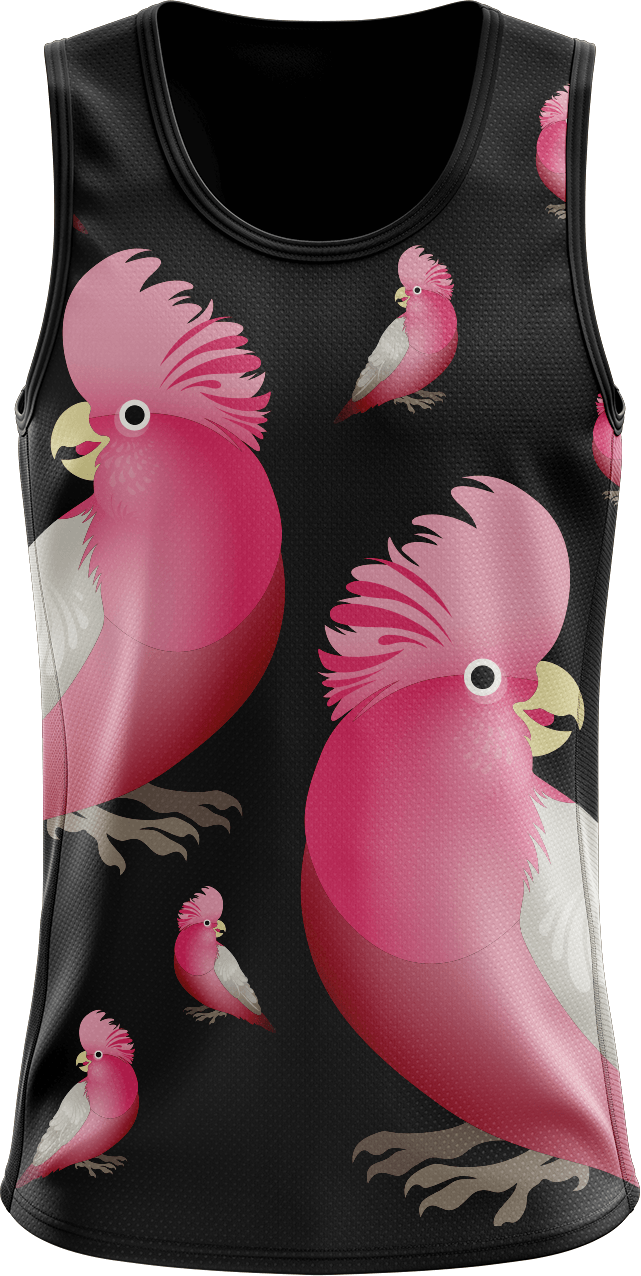 Glama Galah Singlets - fungear.com.au