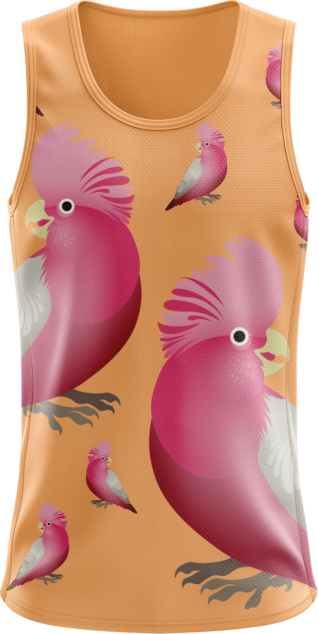 Glama Galah Singlets - fungear.com.au