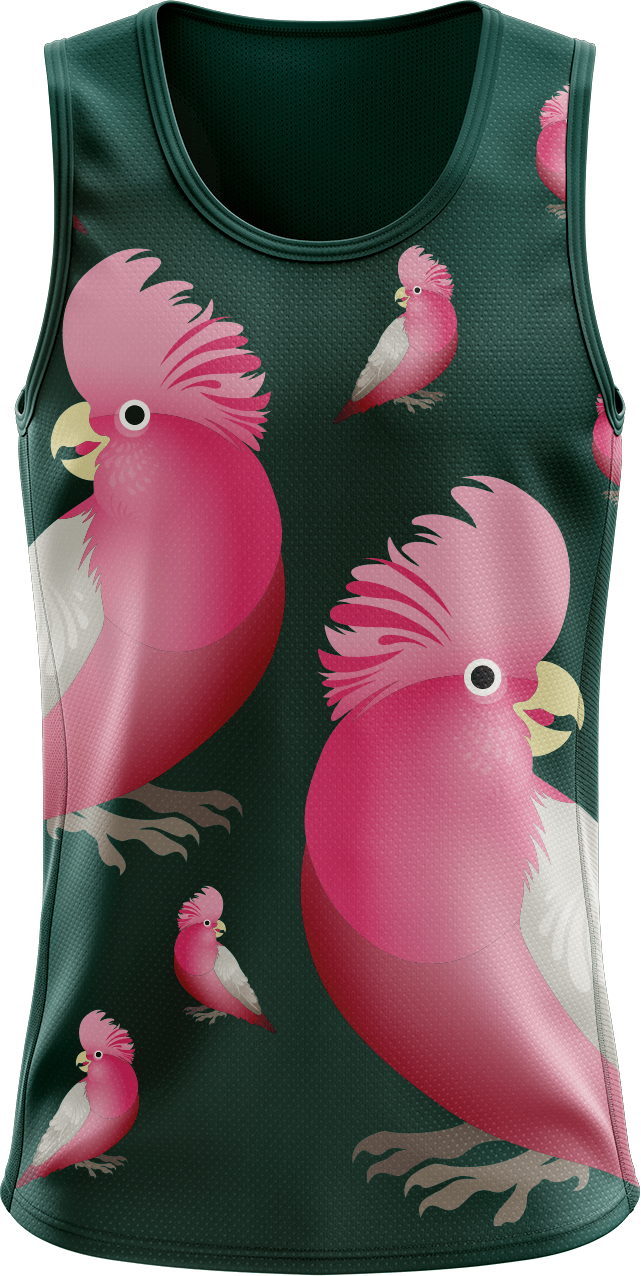 Glama Galah Singlets - fungear.com.au