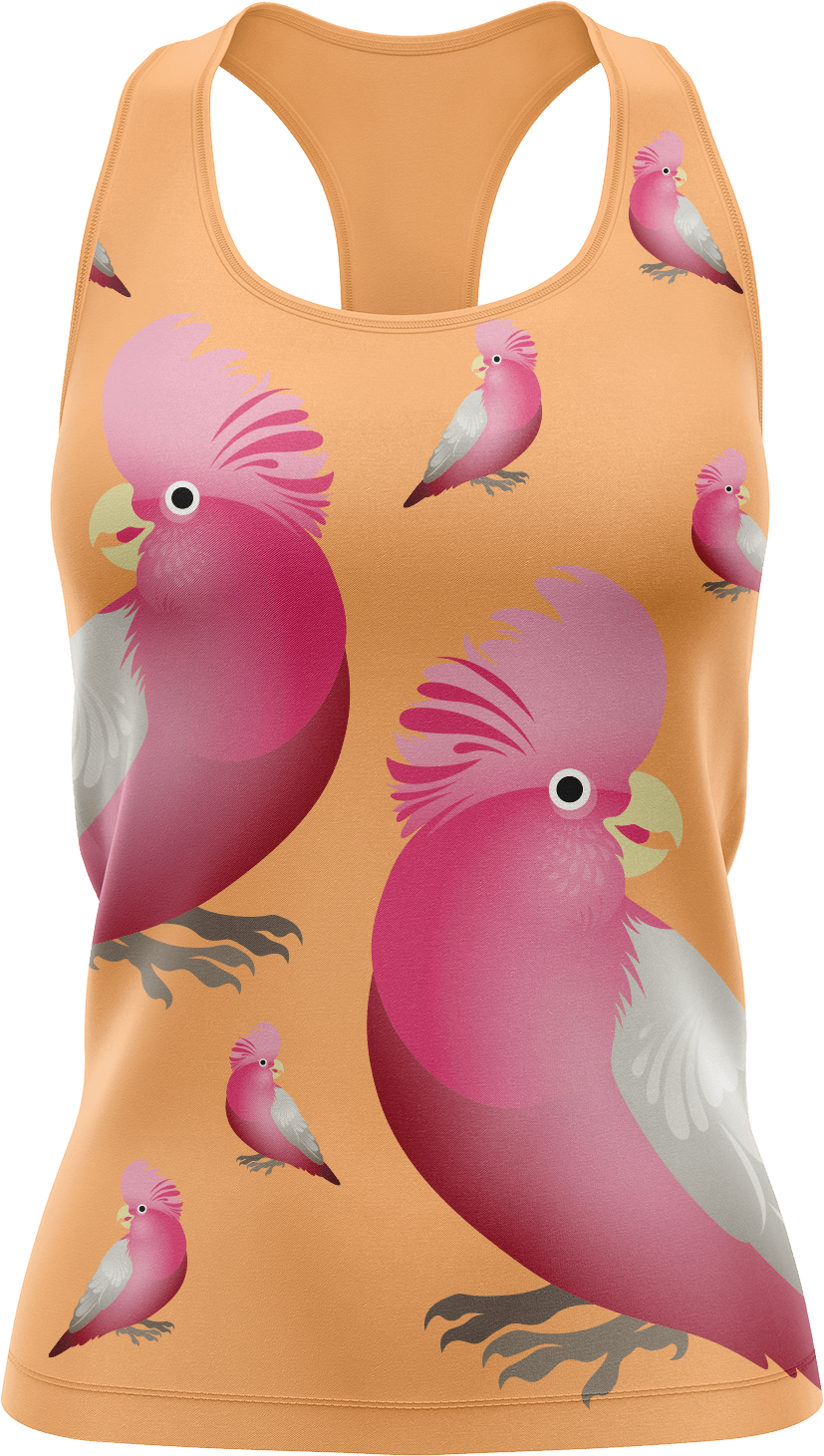 Glama Galah Singlets - fungear.com.au