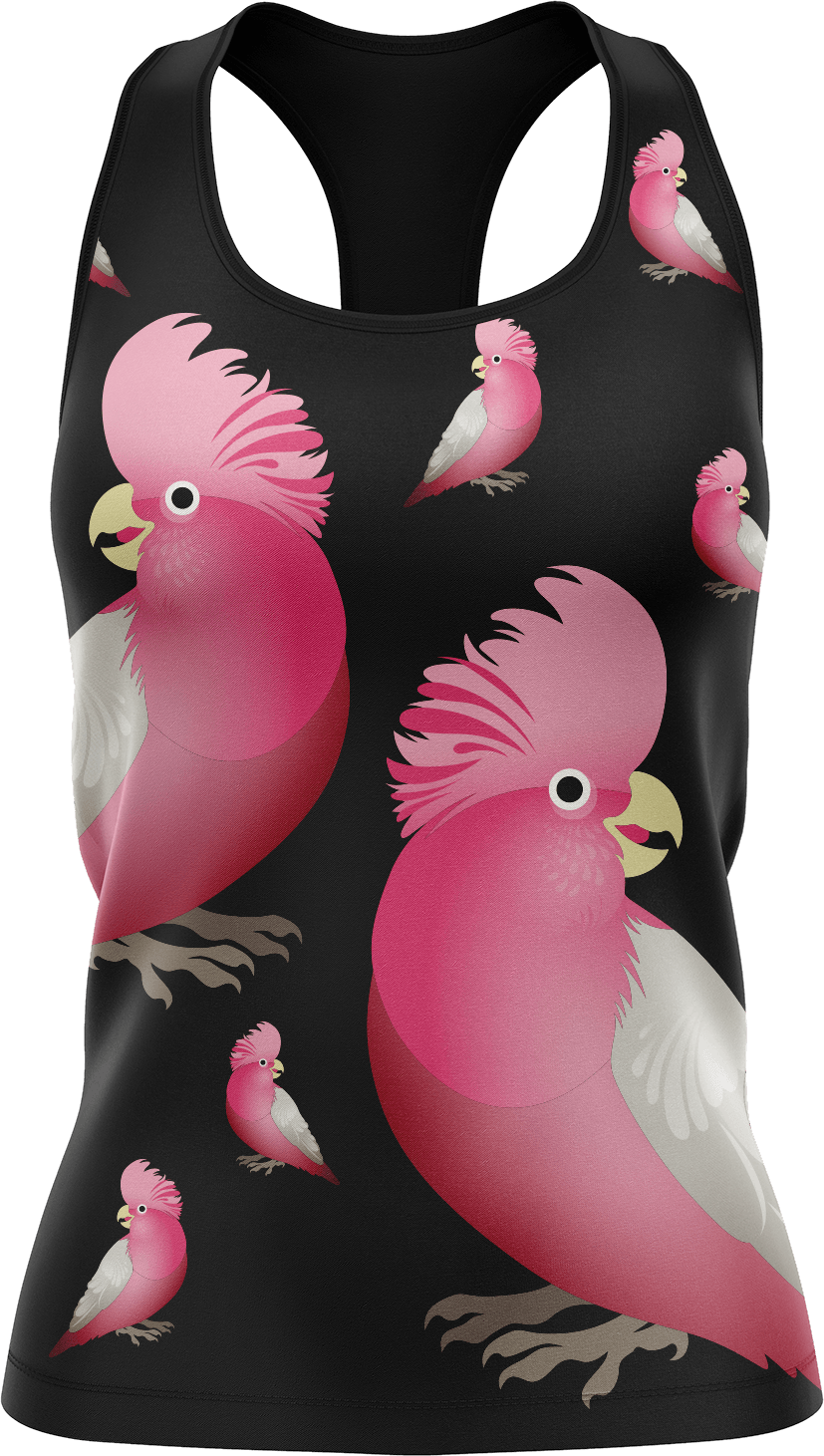 Glama Galah Singlets - fungear.com.au