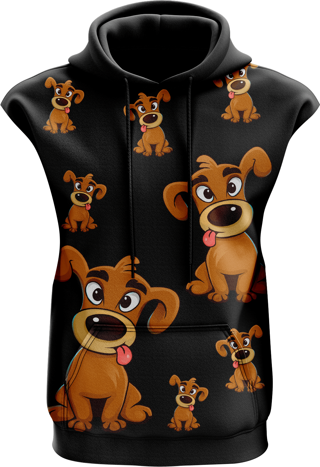 Goofy Woofy Full Zip Sleeveless Hoodie Jackets - fungear.com.au